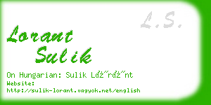 lorant sulik business card
